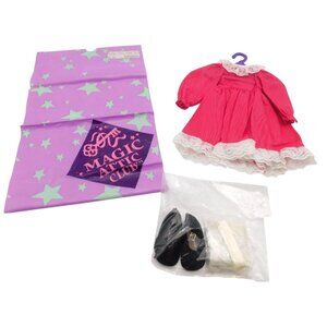 Vintage Magic Attic Club Heather Doll Fuchsia Party Dress Shoes Set with Package